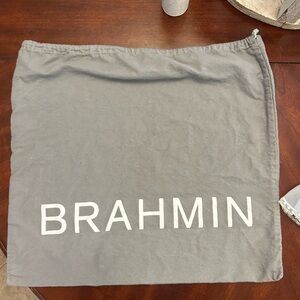 Brahmin Dust Bag Shoe Purse storage Drawstring Closure GREY Authentic
